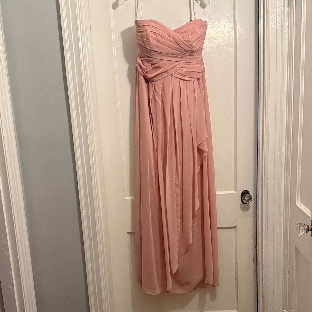 Elegant Pink Strapless Dress
